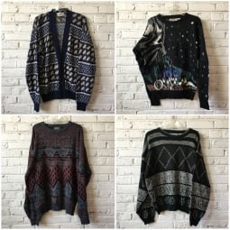 Vintage mens 1980s-90s Sweaters by the bundle